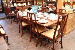 Set Of 8 Oak Dining Chairs