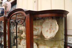 Antique Edwardian Walnut Display Cabinet  