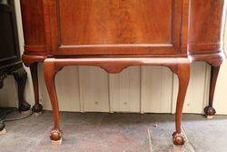 Antique Edwardian Walnut Display Cabinet  