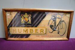 A Genuine Vintage Humber Cycles Framed Poster. #