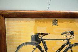 A Genuine Vintage Humber Cycles Framed Poster 