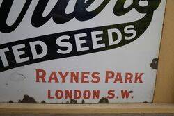 Carters Tested Seeds Enamel Advertising Sign  