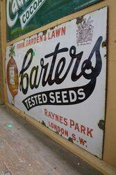 Carters Tested Seeds Enamel Advertising Sign  