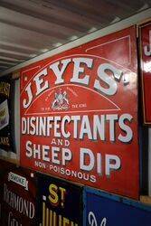 Jeyes Disinfectants and Sheep Dip Enamel Advertising Sign