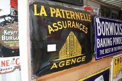 La Oaterbekke Assurances Agence French Enamel Sign 