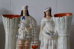 Pair Of 19th Century Staffordshire Figures  