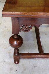 Antique C19th Dutch Drawer Leaf Refectory Table 