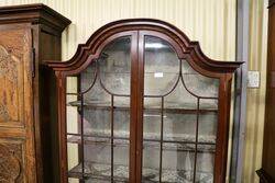 Antique Edwardian Two Door Dome Top Display Cabinet