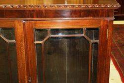 Early C20th Mahogany Two Door BookcaseCabinet 