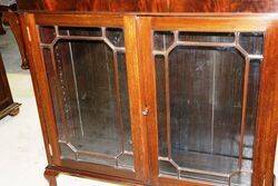 Early C20th Mahogany Two Door BookcaseCabinet 