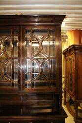 A Quality Antique Mahogany Two Door Bookcase 