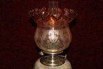 C19th Silver Plated Oil Lamp With Adjustable Column C1900