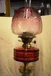Genuine Victorian Ruby Glass Banquet Lamp Arriving Nov
