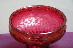 Vintage Ruby Glass Lamp Shade 