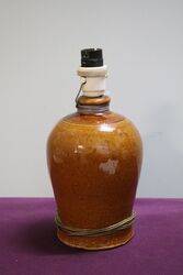 Vintage Whisky Bottle Stoneware Pottery Table Lamp #
