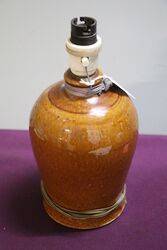 Vintage Whisky Bottle Pottery Table Lamp 