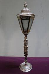 Pair Of 1930s Silver Plated Stair Lamps   