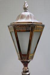 Pair Of 1930s Silver Plated Stair Lamps   