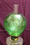 Victorian Oil Lamp With Cut Glass Font + Original Shade