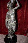 Victorian Spelter Figure Banquet Lamp