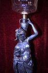 Victorian Spelter Figure Banquet Lamp