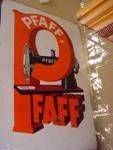 Vintage Pfafe Sewing Machine Enamel Sign *