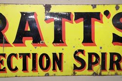 1920and39s Prattand39s Perfection Spirit Enamel Advertising Sign 