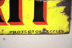 1920and39s Prattand39s Perfection Spirit Enamel Advertising Sign 