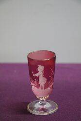 Antique Mary Gregory Ruby Glass 