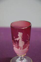 Antique Mary Gregory Ruby Glass 