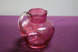 Antique Ruby Glass Mary Gregory Jug 