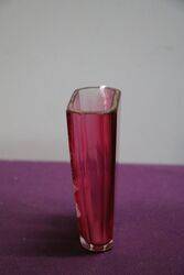 Antique Ruby Glass Mary Gregory Rare Shape Vase 