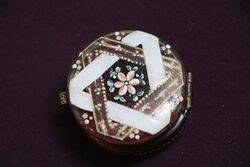 Antique Ruby Glass Moser Pill Box  