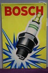 Bosch Spark Plug Tin Pictorial Advertising Sign  Lovely Condition 