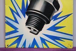 Bosch Spark Plug Tin Pictorial Advertising Sign  Lovely Condition 