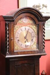 1930and39s Oak Arch Dial Westminster Chime Grand Mother Clock 
