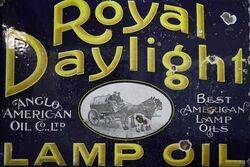 Royal Daylight Lamp Oil Double Sided Enamel Advertising Sign 