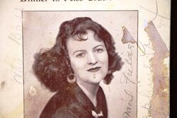 1931 Gallery First Nighters Club Signed Menu  Gracie Fields   