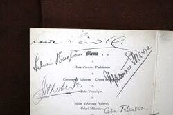 1931 Gallery First Nighters Club Signed Menu  John Gielgud  