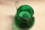 Wonderful Victorian Green Glass Mary Gregory Jug 