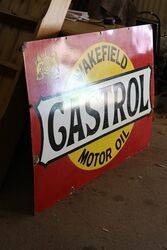 1920s Castrol Wakefield Motor Oil Enamel Sign 