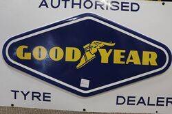 A Vintage Goodyear Authorised Dealer Enamel Sign