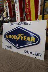 A Vintage Goodyear Authorised Dealer Enamel Sign