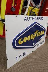 A Vintage Goodyear Authorised Dealer Enamel Sign