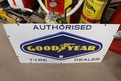 A Vintage Goodyear Authorised Dealer Enamel Sign