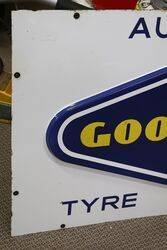 A Vintage Goodyear Authorised Dealer Enamel Sign