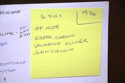 1936 Gallery First Nighters Club Signed Menu Lawrence Olivier 