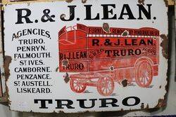 Antique Pictorial TRURO Enamel Advertising Sign. #