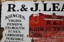 Antique Pictorial TRURO Enamel Advertising Sign 