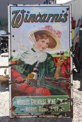 Antique Wincarnis Pictorial Enamel Sign 